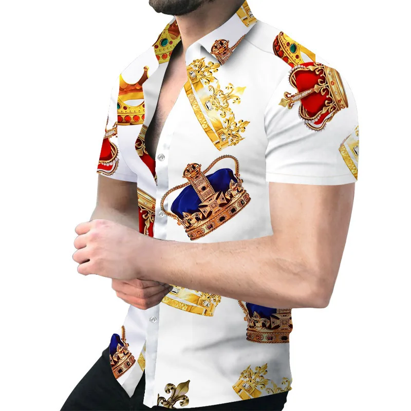 2023 New men's casual shirt slim top hot men's short-sleeved shirt summer high-quality T-shirt