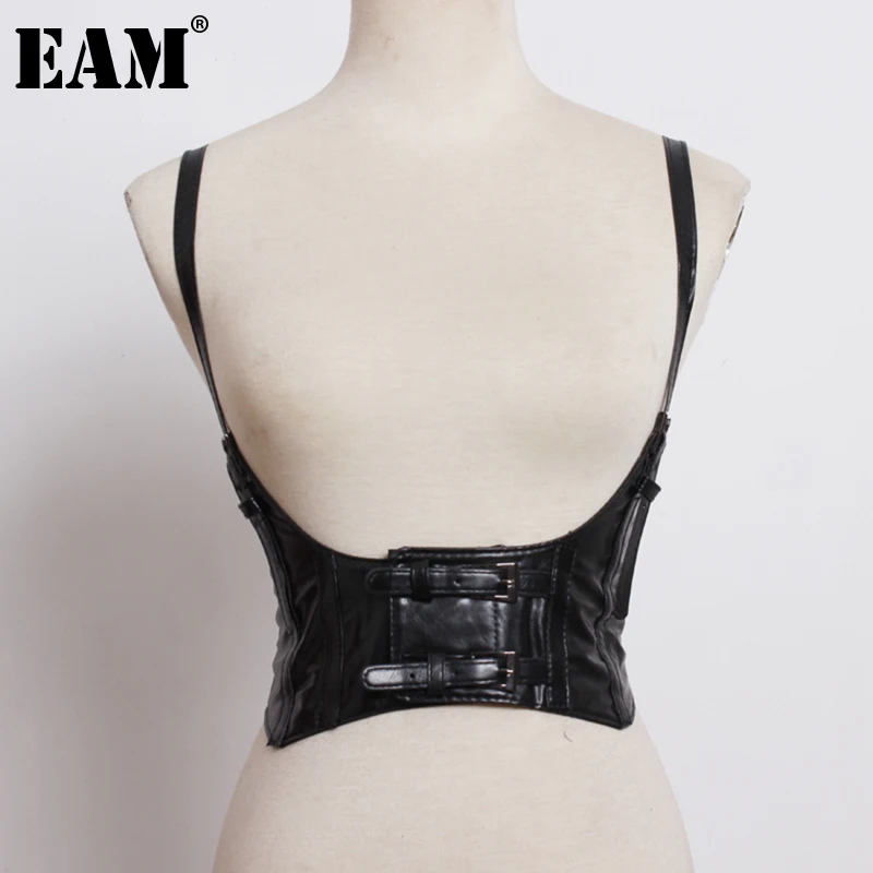 

[EAM] Pu Leather Black Multicolor Wide Strap Belt Personality Women New Fashion Tide All-match Spring Autumn 2023 1DD9564