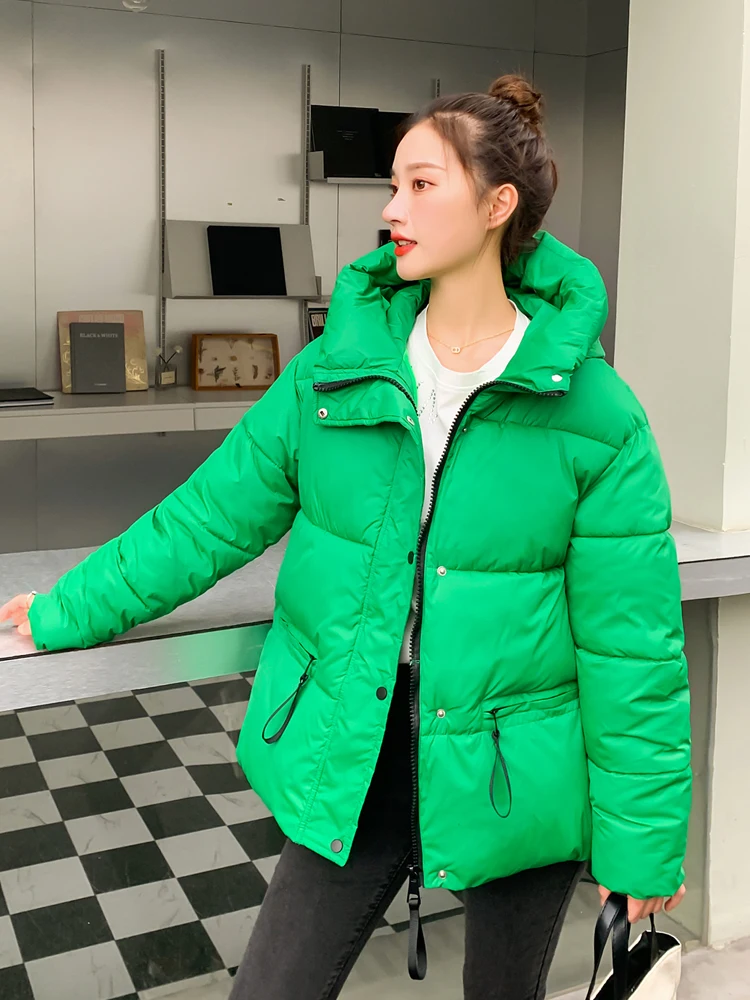 7 Colors New Arrival Winter Parka Women Women Stand Collar Fashion Korean Style Female Padded Warm Coat Loose Oversize