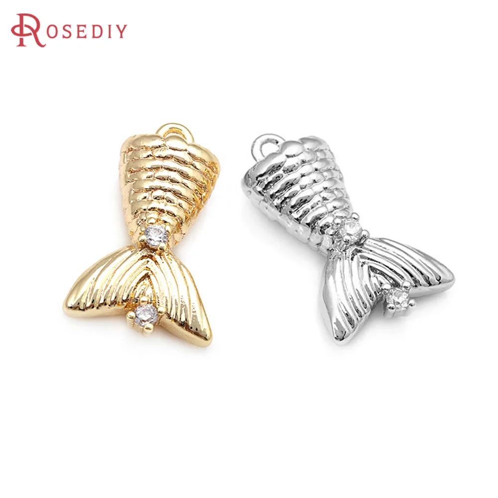 4 шт. 18-каратное золото латунь циркон рыбьи кости подвески ожерелье серьги
