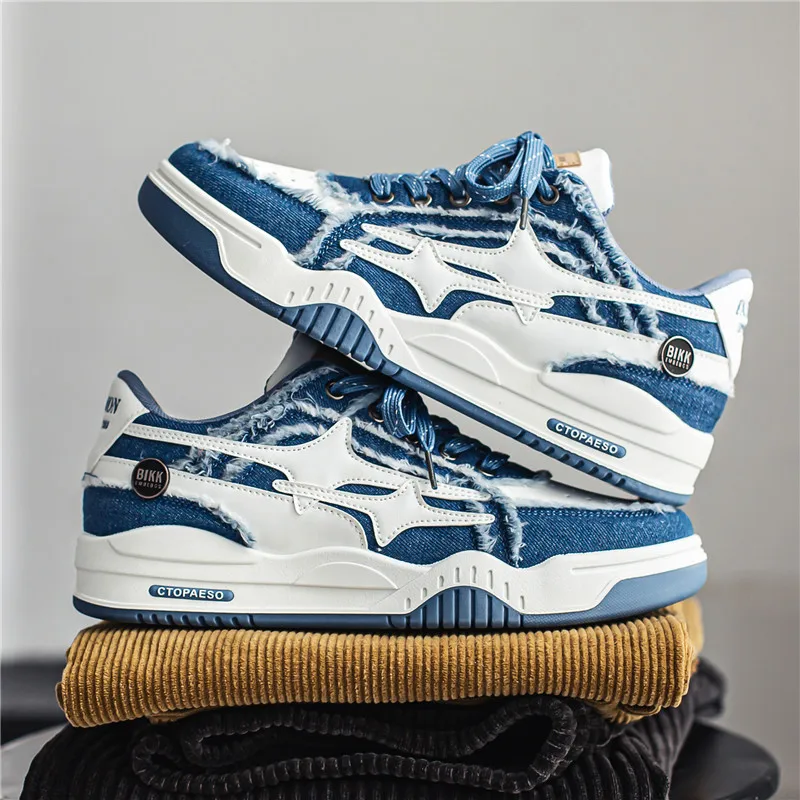 

Мужская повседневная обувь из денима, Модная и удобная обувь на плоской подошве