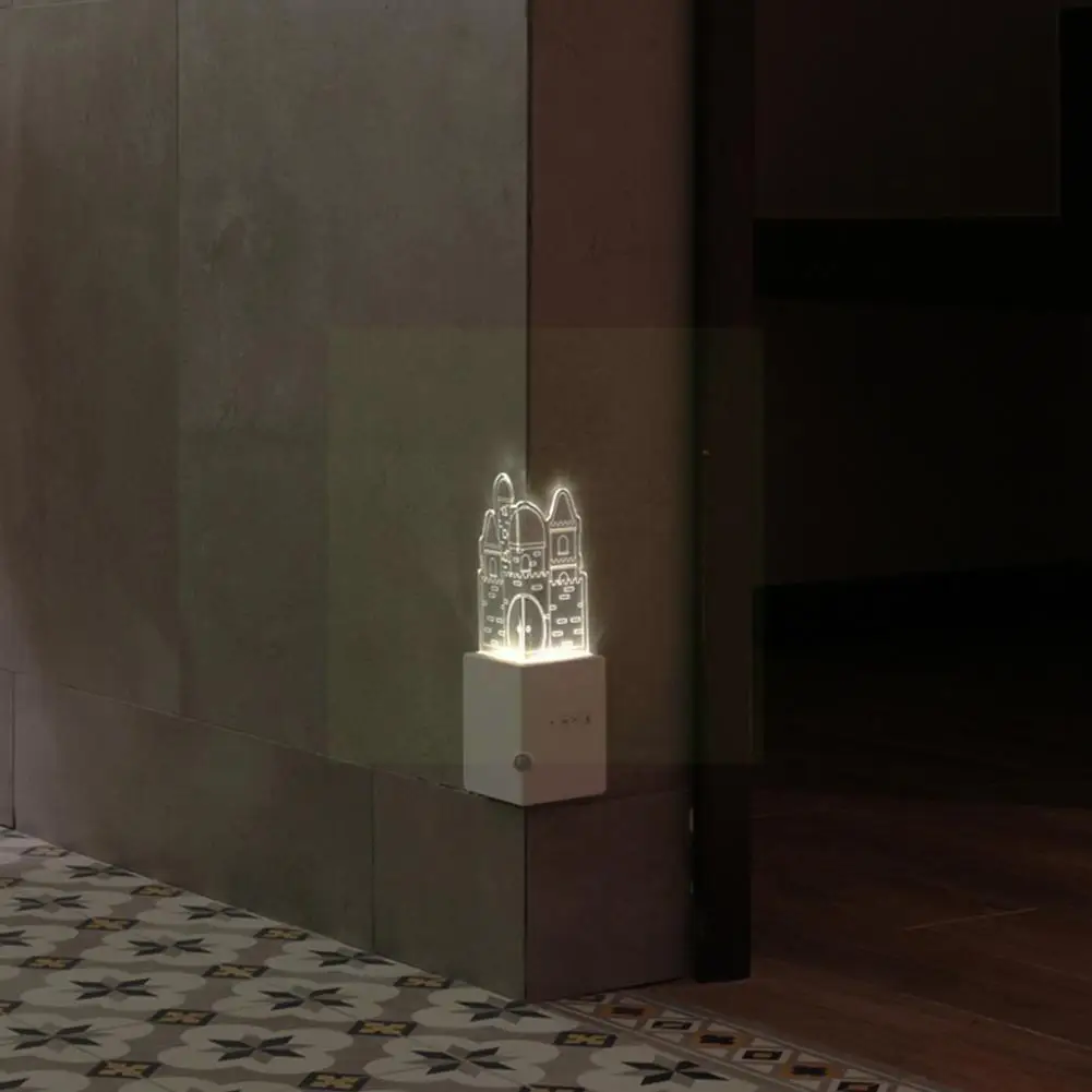 

Castle Acrylic Corner Night Light Corner Protector Room Protector Strip Strip Corner Anti-collision Living Wall Lamp Decor Q5E5