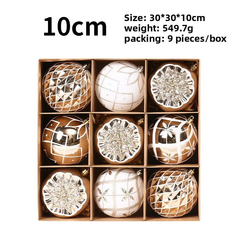 

Рождественские шары снежинки 9 шт