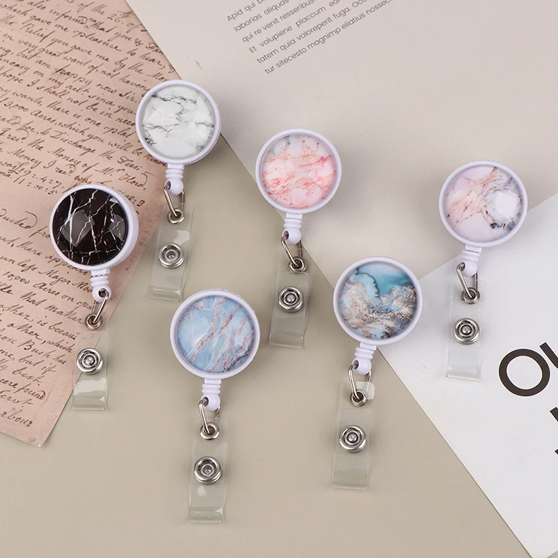 

1 шт. выдвижной брелок для медсестры с мраморным рисунком