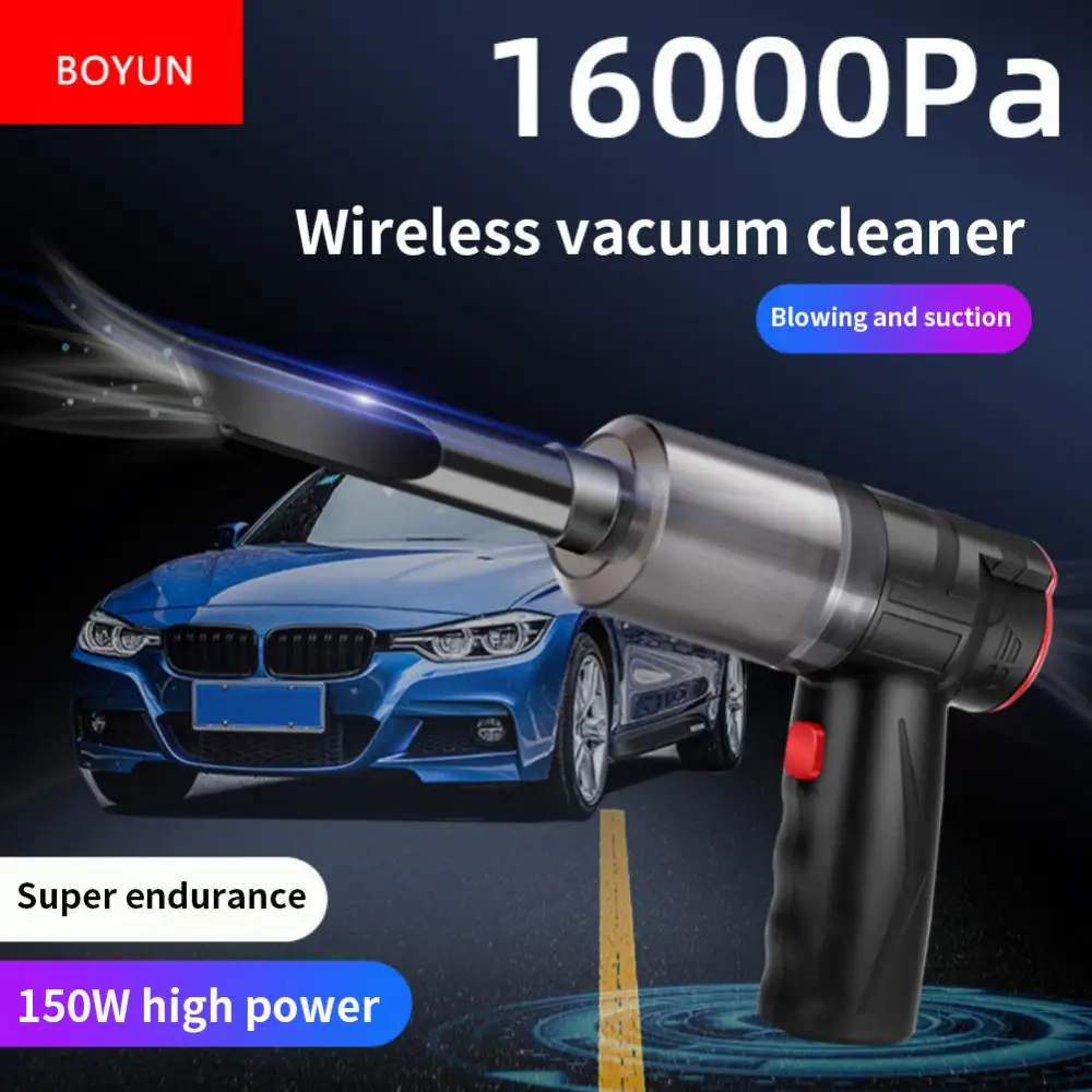 

16000Pa Car Wireless Vacuum Cleaner 150W 2 In 1 Blowable Cordless Handheld Auto Vacuum Home & Car Dual Use Mini Vacuum Cleaner