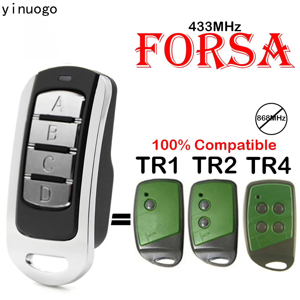 

Garage Door Remote Control FORSA TR1 FORSA TR2 FORSA TR4 433.92MHz Rolling Code Cloning Garage Door Opener Wireless Transmitter