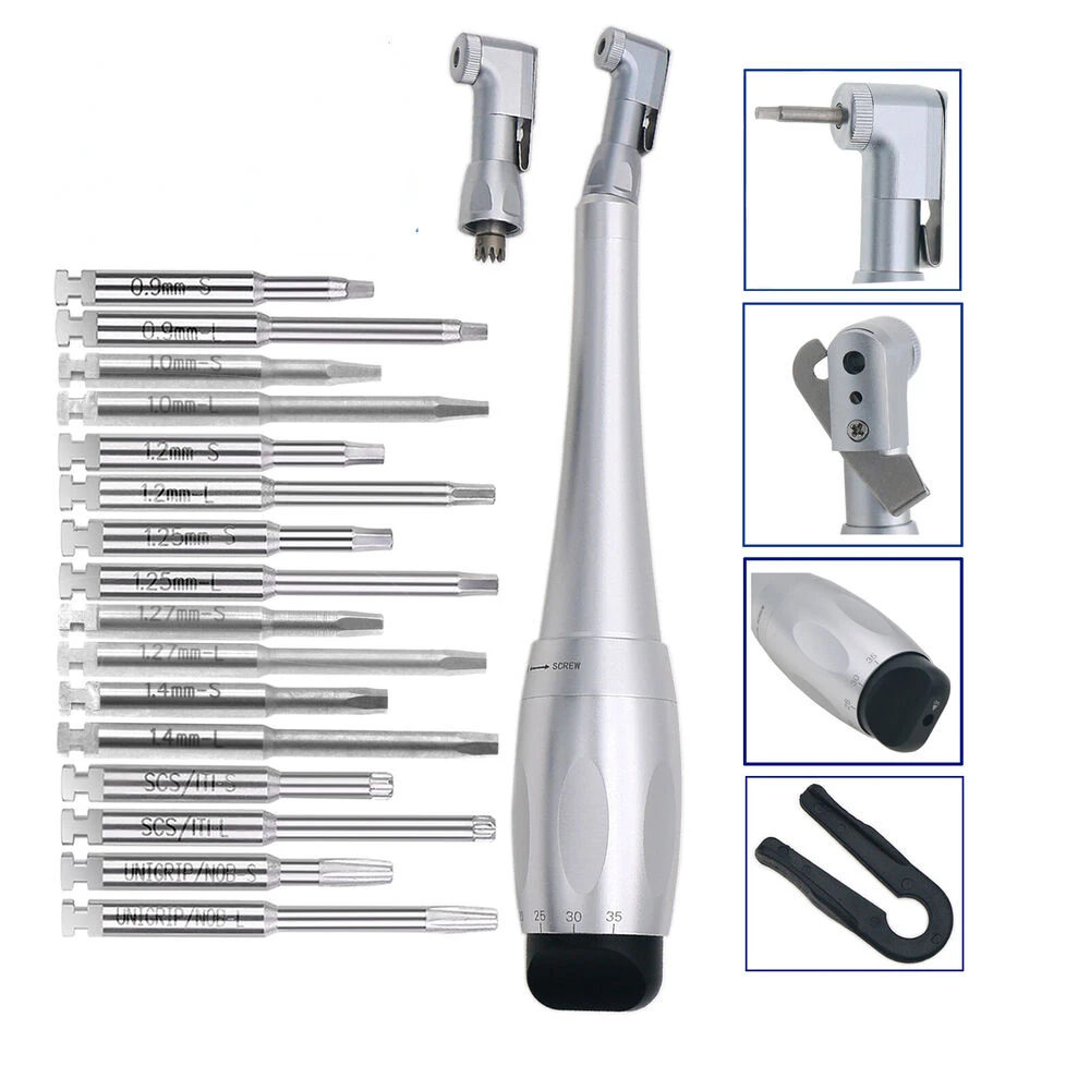 Dental 16Pcs Universal Drivers Torque Wrench Screw Tools Latch Handpiece