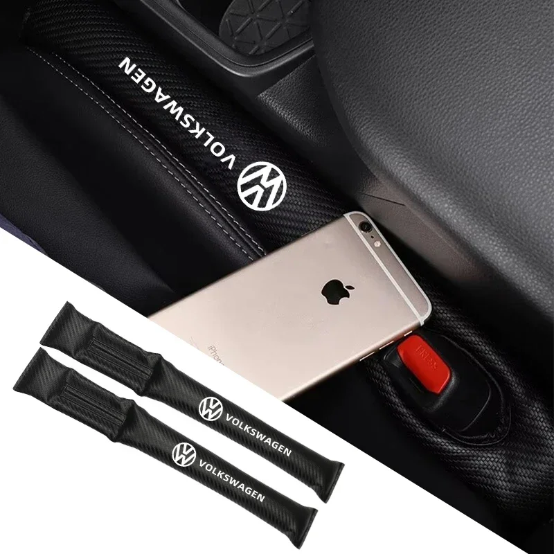 Для Volkswagen 1/2 шт. углеродное волокно салон автомобиля заглушка зазора сиденья