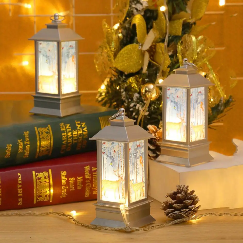 

Подвесной светильник для камина с рождественским рисунком, противоударный ночсветильник с Санта Клаусом для вечерние