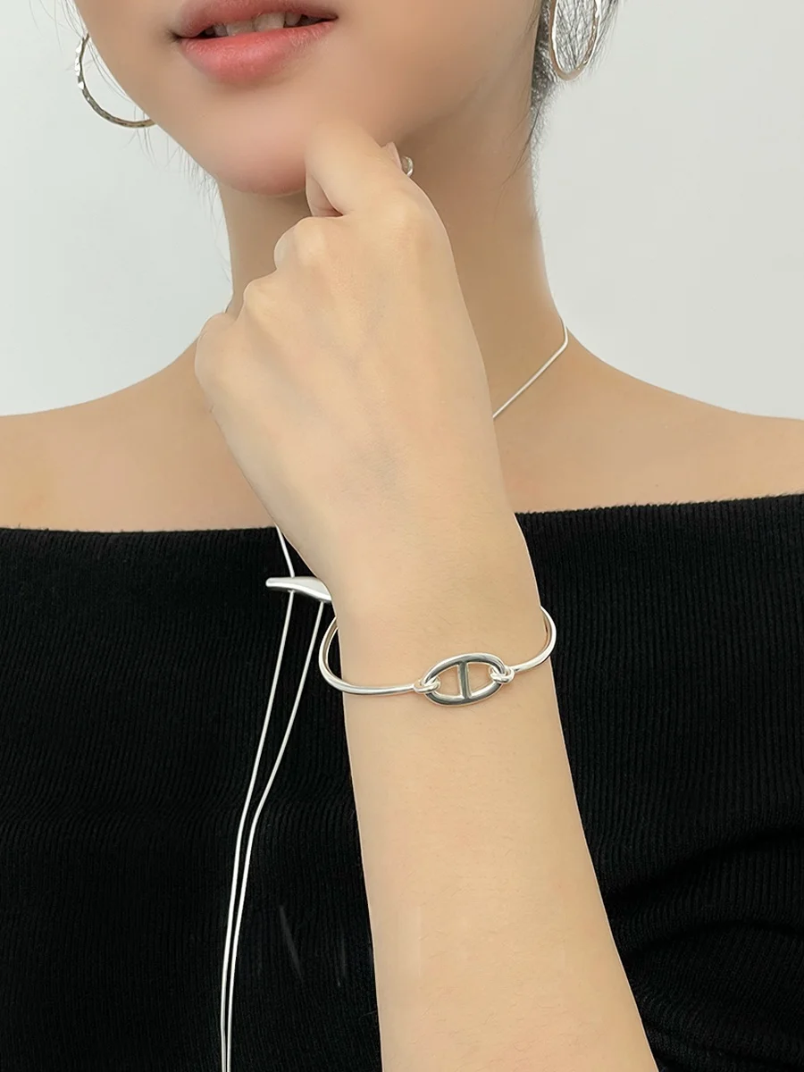 Высококачественный браслет Овен со свиным носом стерлинговое серебро S925