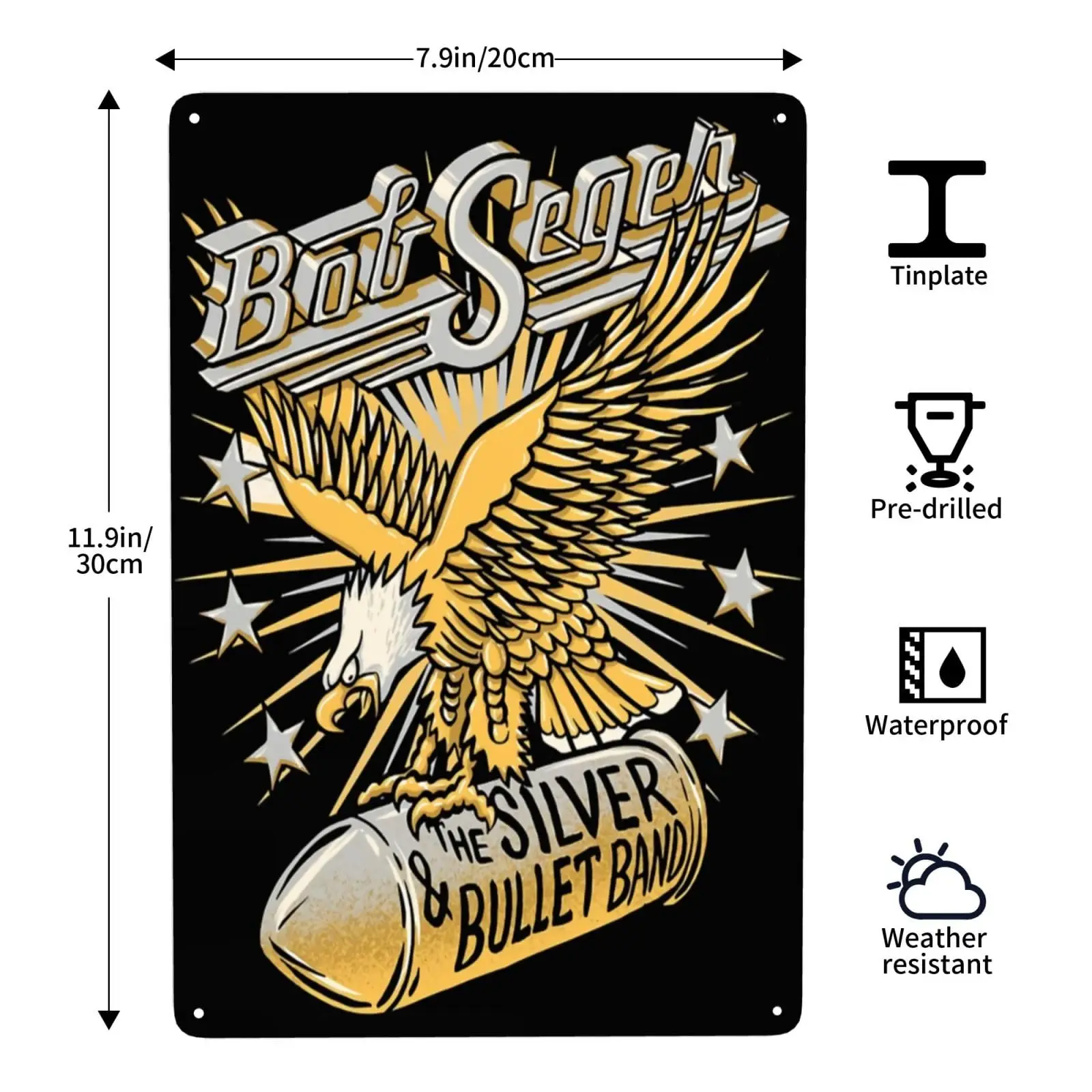Металлический жестяной знак GOTENTI Боб певец Сегер винтажный Настенный декор
