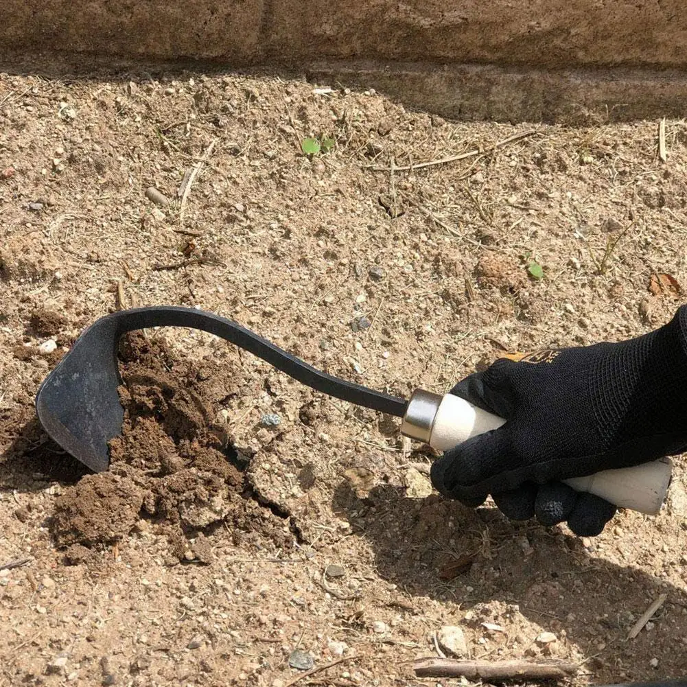 

Gardening Hoe Small Wooden Handle Crooked Triangular Tool Garden Agriculture Tools Multifunctional Tip Hoes Seedling Digger K8w8