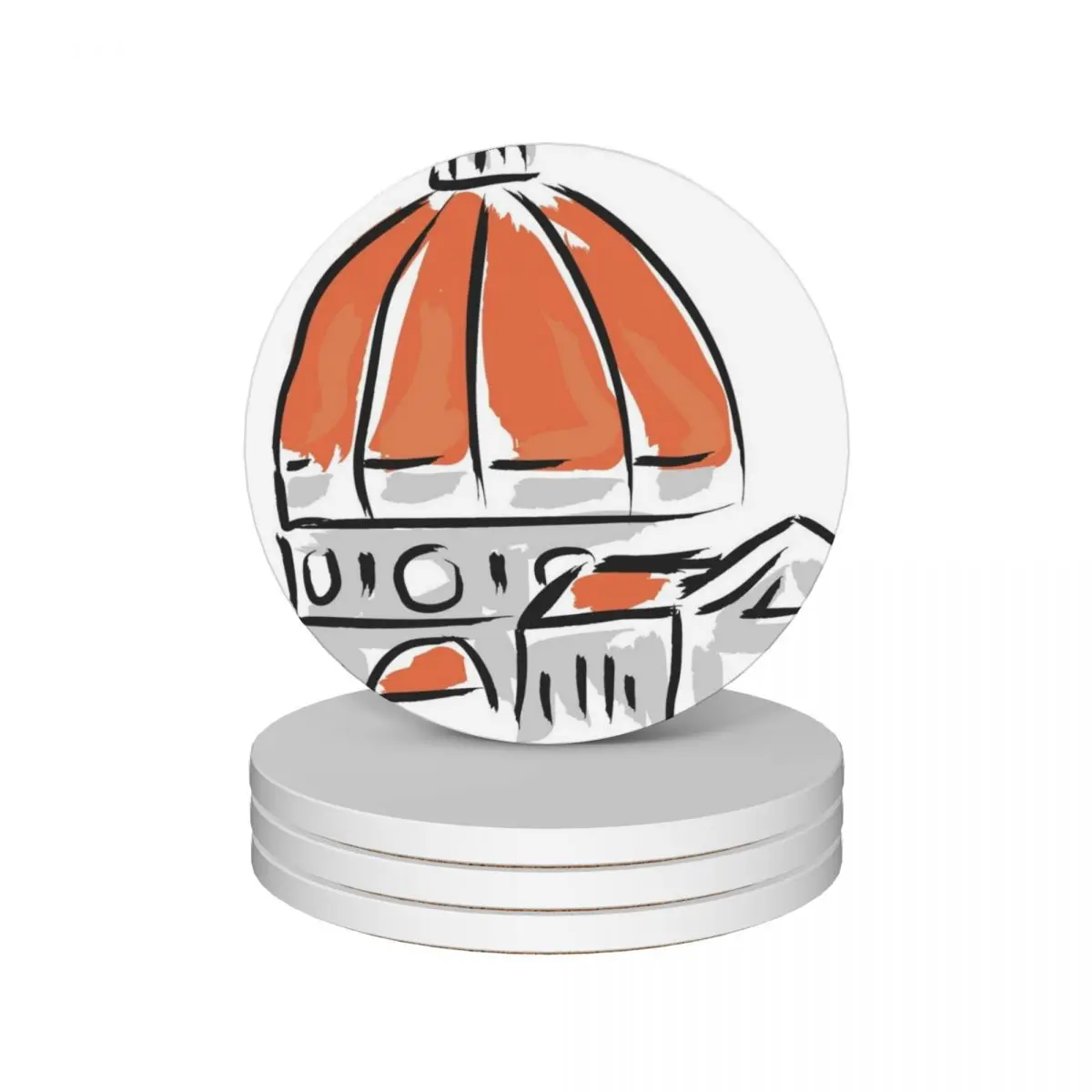 Керамические подставки для кофейных кружек набор из 4 шт.