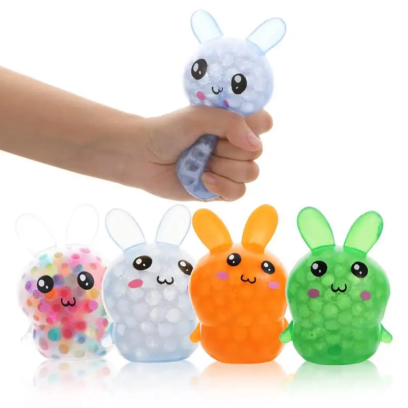 

Bunny Toys For Kids 4 Pack Sensory Squishy Bunny Toys For Kids Squishy Rabbit Toys With Water Beads For Stress Relief And