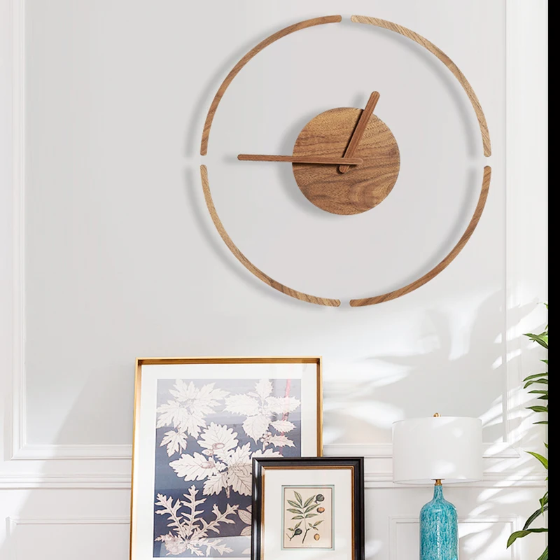 

Minimalist Modern Wooden Wall Clocks Design Silent Clock Mechanism Free Shipping Orologio Da Parete Home Decor Living Room