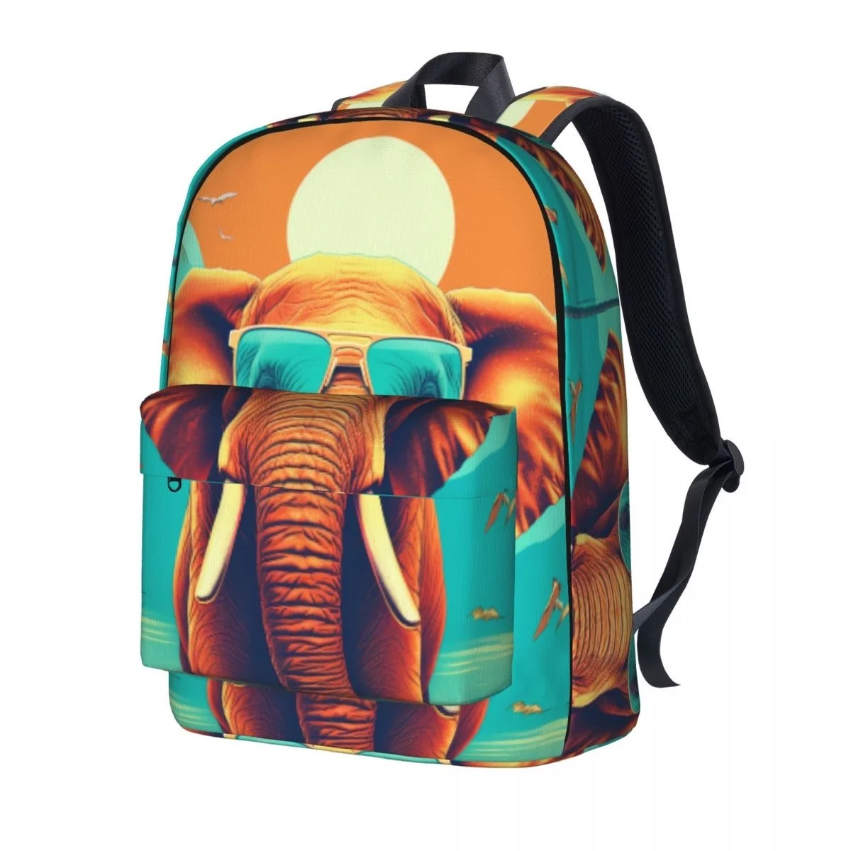 

Рюкзак со слоном графическая иллюстрация солнечные очки для солнечного пляжа, рюкзаки для колледжа, школьные рюкзаки для студентов, повседневные Рюкзаки