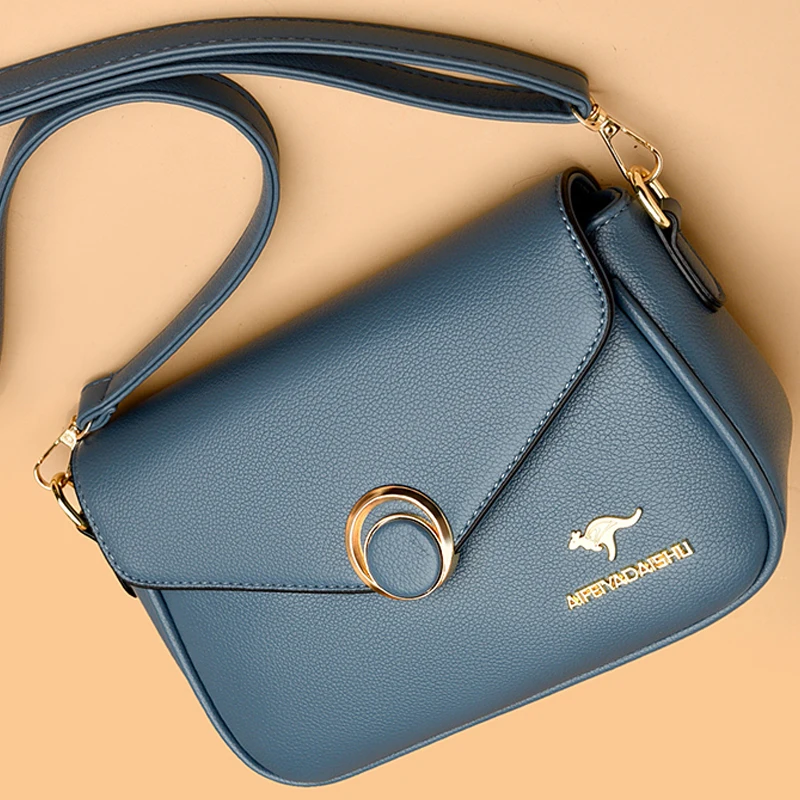 

Solid Color Top Layer Cowhide Shoulder Bags Luxury Designer Brand Women's Storage Bags Fashionable Hardware Crossbody Bag Sac