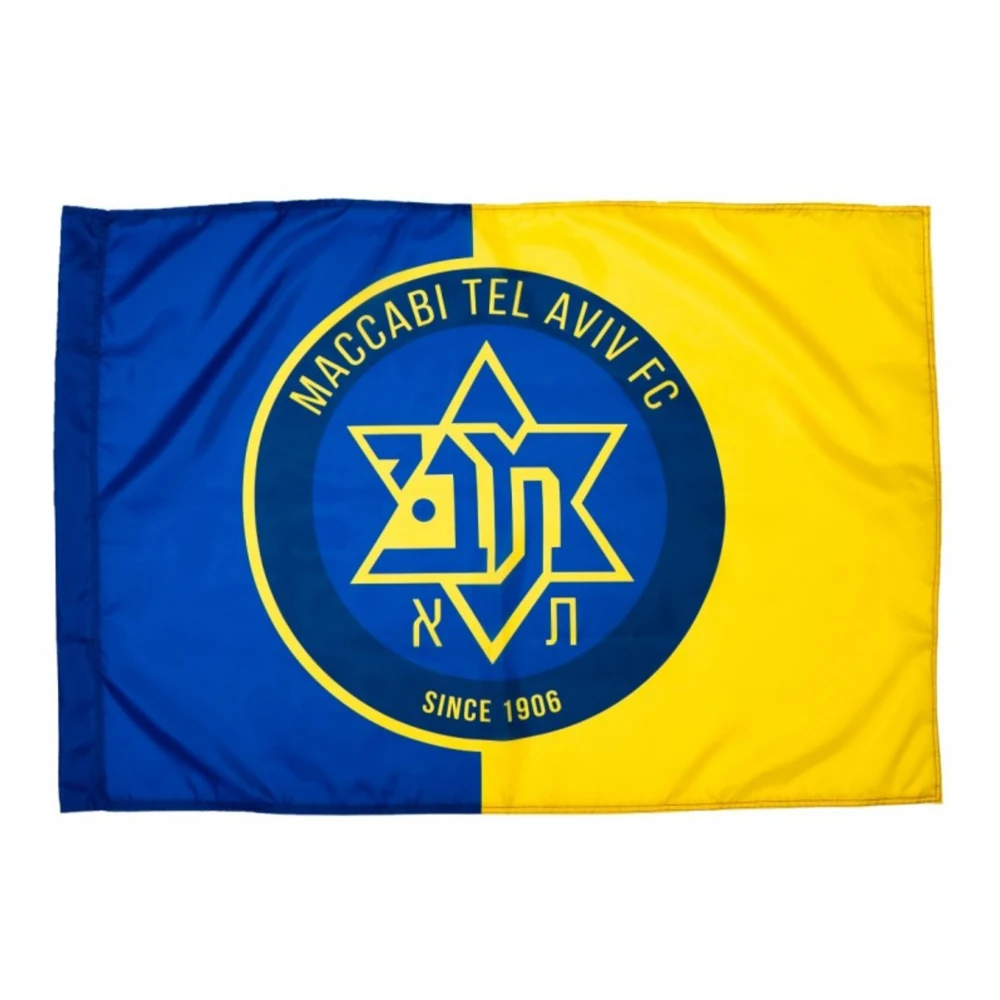 

3x5 Ft Maccabi Tel Aviv Flag Polyester Printed Israel Football Team Banner For Decor