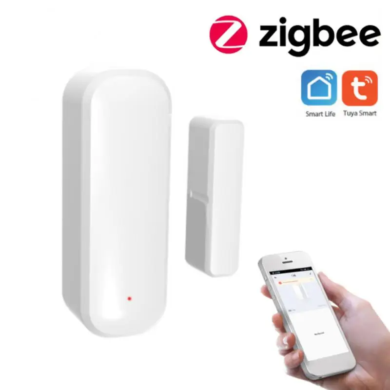 

Датчик Контакта окон и дверей Tuya Smart ZigBee, беспроводной детектор открывания и закрывания дверей, с дистанционным управлением через приложени...