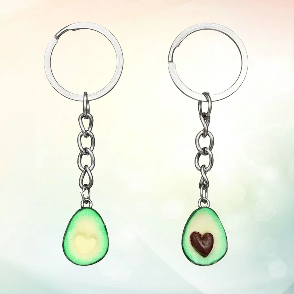 2 шт. брелок для ключей с авокадо кулон глиняный подарок друзей пары в форме