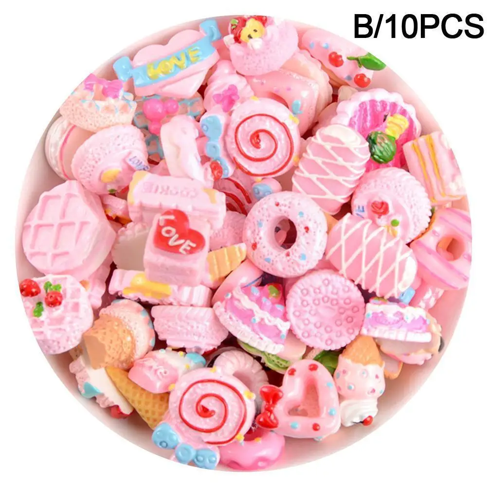 10 шт/лот декорации для ногтей Kawaii Микс Гель-конфеты Разноцветные 3D Инструменты Клей Маникюр Советы Ринестоны Акриловый W8R8 on.