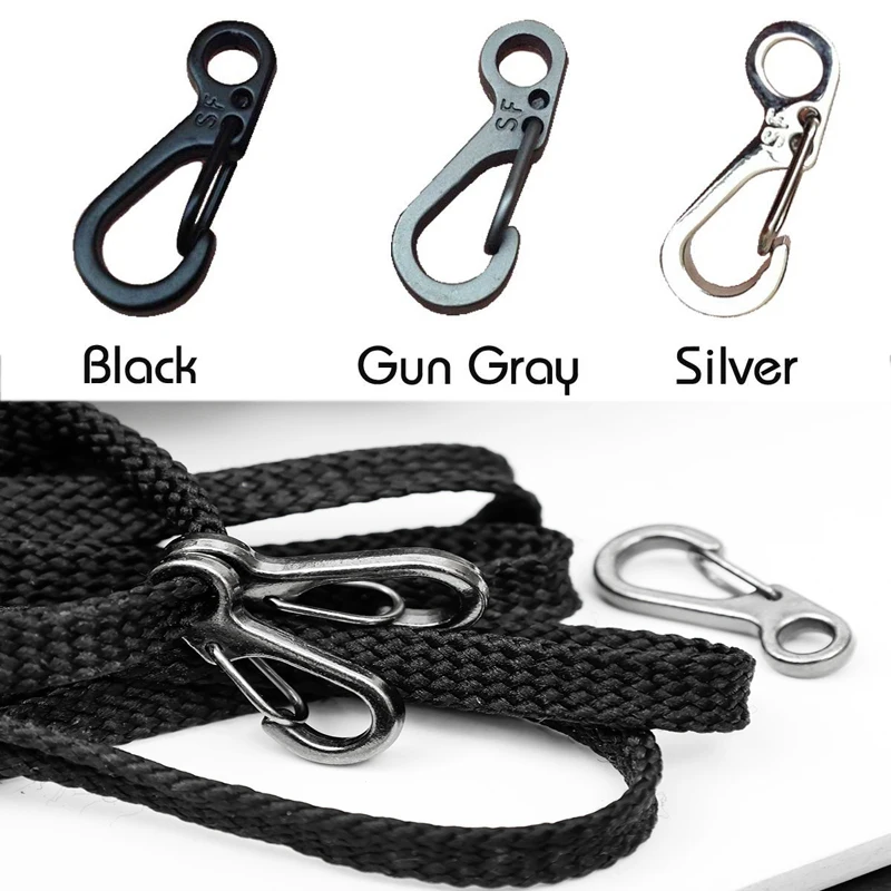 

10Pcs Mini Carabiner Key Chain Aluminum Alloy Spring Backpack Buckle Tactical Equipment Hook Key Chain Car Storage Buckle