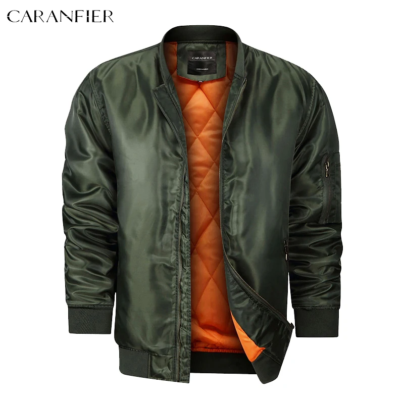 

CARANFIER Men's Winter Military Jacket Male Pilot Army Bomber Jackets Cotton Padded Coat Baseball Outerwear Varsity Streetwear