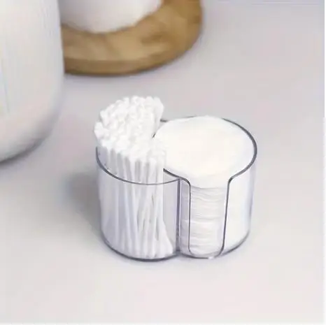 Cotton Round Pad Holder Powder Puff Storage Box Home Swab Makeup Organizer Dustproof Portable Durable