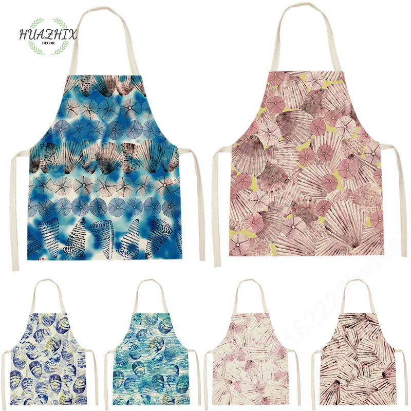 

Irregular Geometry Apron Alphabet Print Kitchen for Woman Man Cotton Linen Aprons Cooking Home Cleaning Tools Kid Bib Clothes