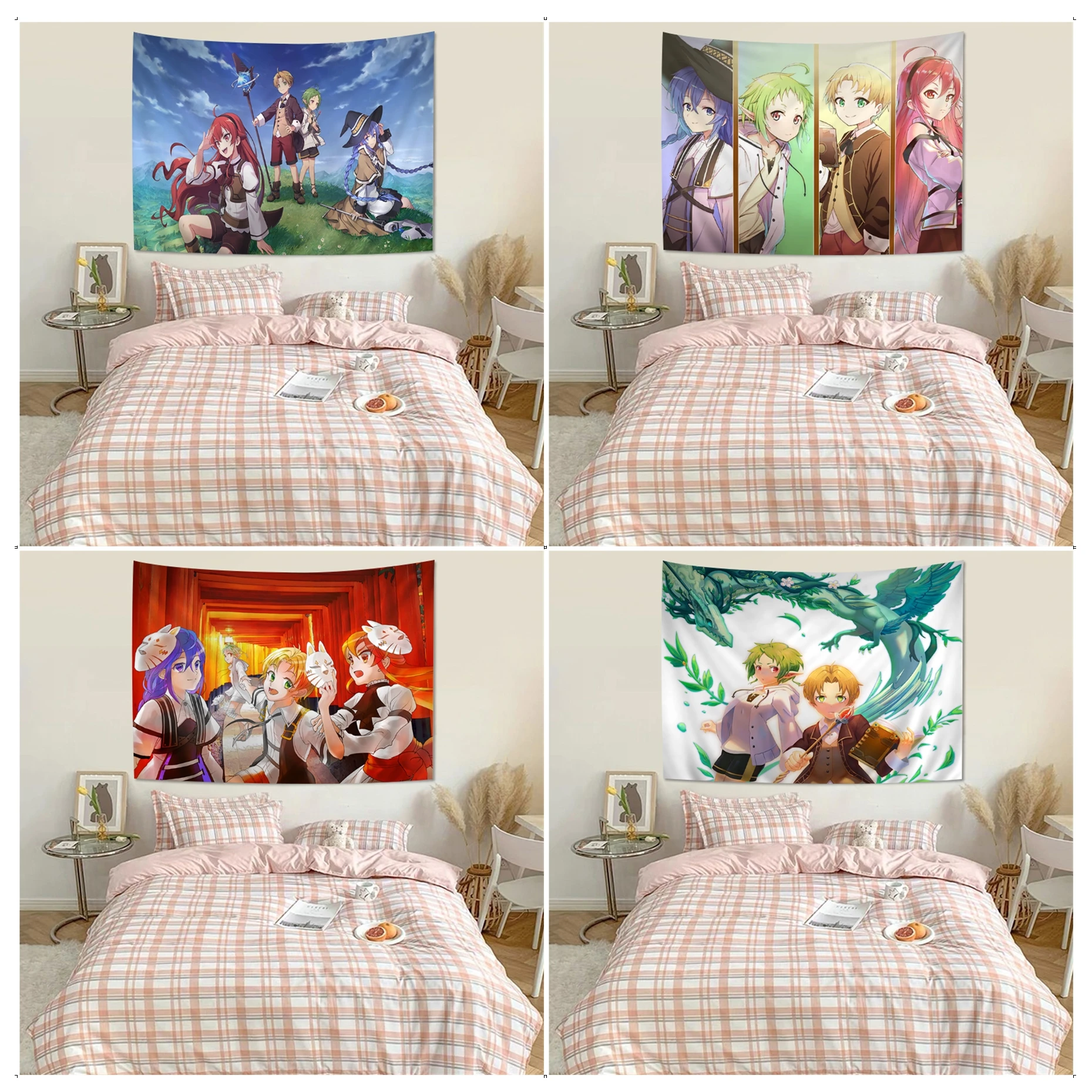 

Mushoku Tensei Isekai Ittara Honki Dasu Hanging Bohemian Tapestry Indian Buddha Wall Decoration Witchcraft Hippie Decor Blanket