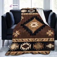 retro ethnic indian pattern ultra soft micro flannel blanket throw blanket fit couch bed sofa all season