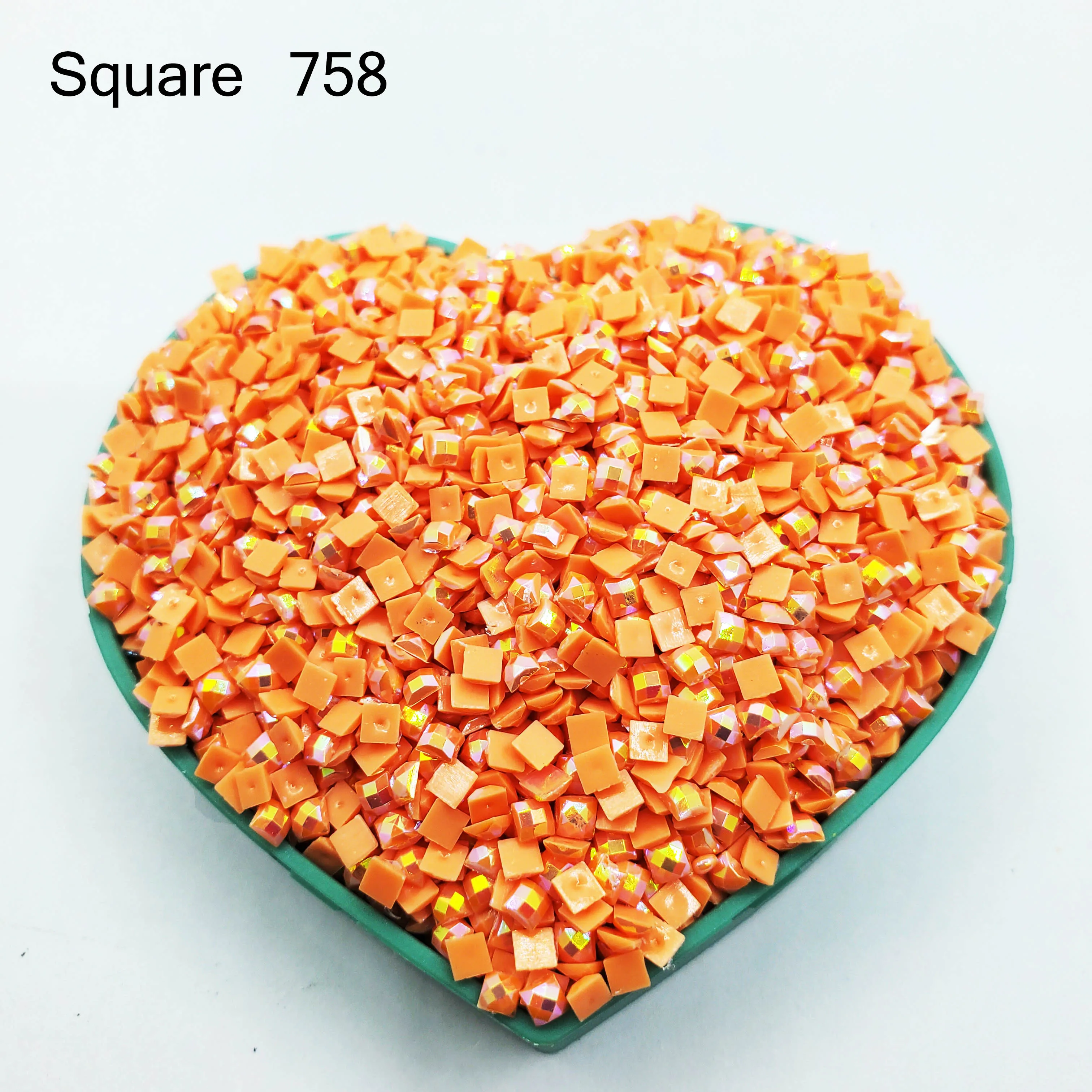 

2022 New AB Stone Square Drills For DIY Diamond Painting Embroidery Rhinestones Colorful Mosaic AB diamond Resin Electroplating