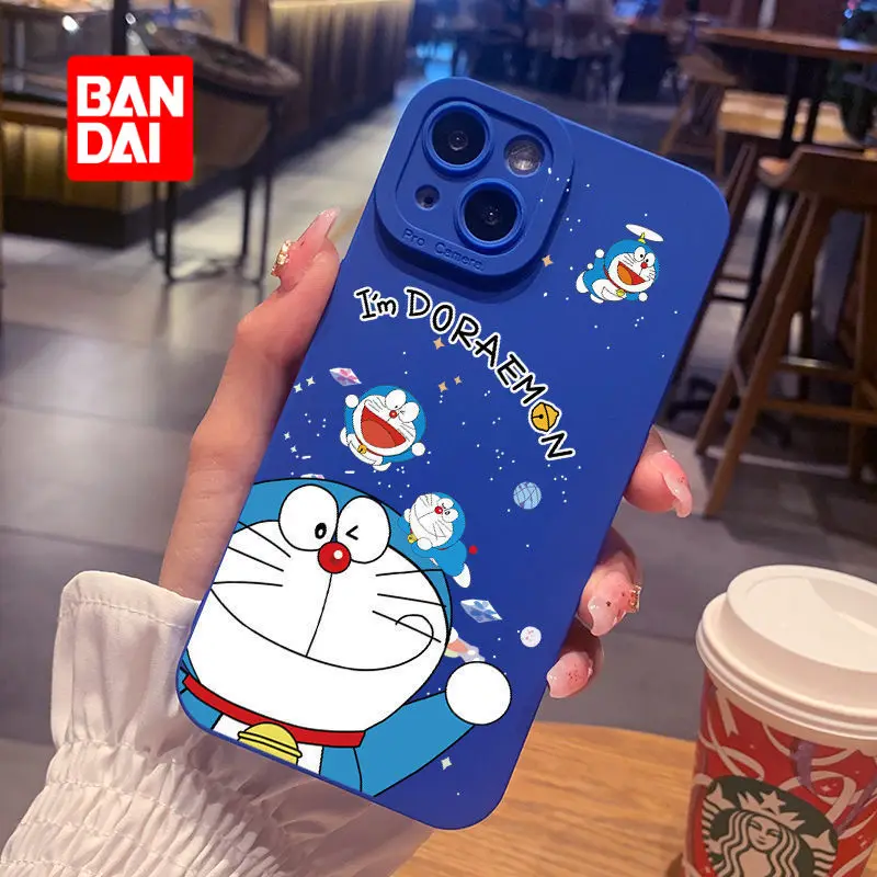 

Bandai Doraemon Phone Case for iPhone 13 13Pro 12 12Pro 11 Pro X XS Max XR 7 8 Plus Kawaii Cartoon Soft Silicone Back Covers