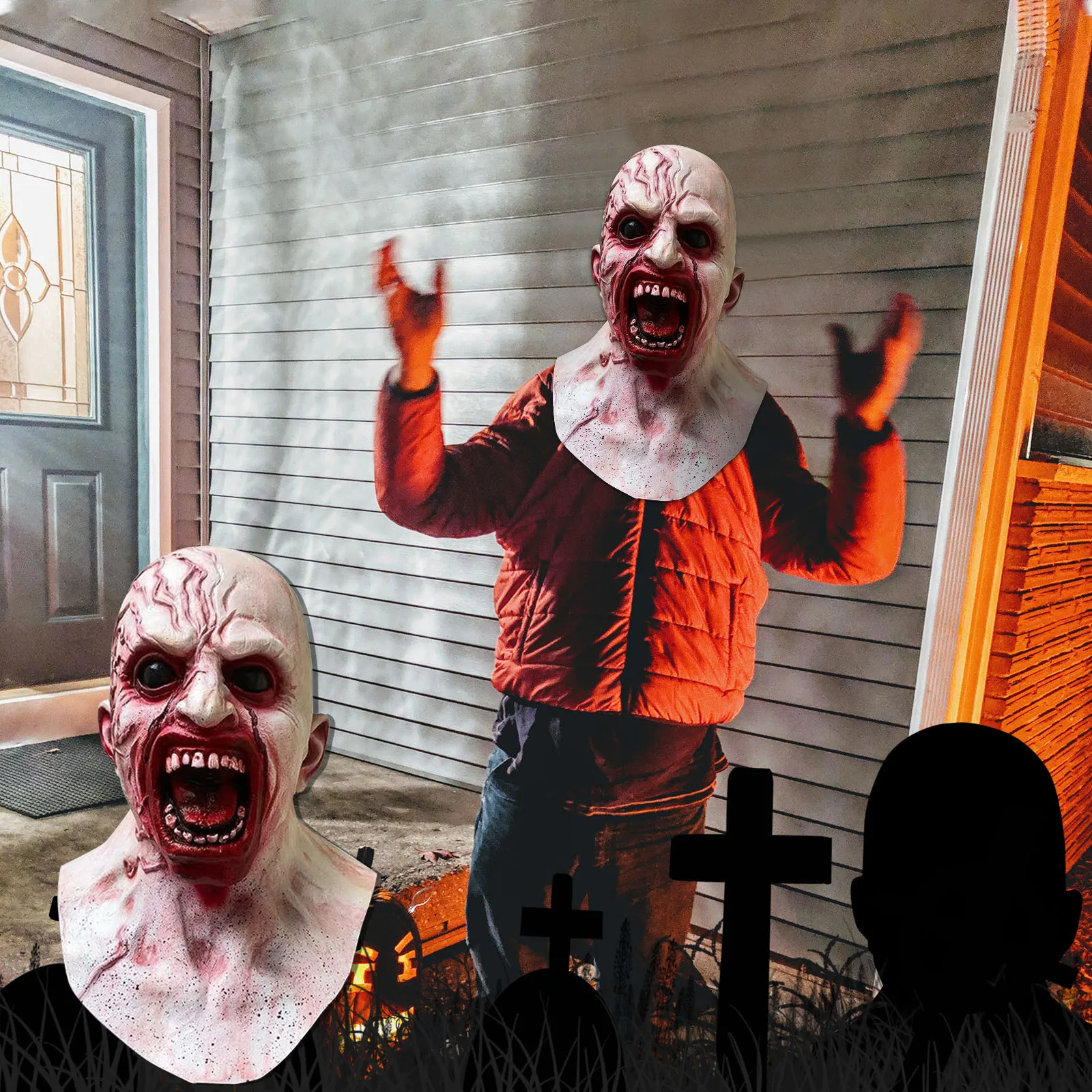 Фредди Крюгер Хэллоуин Косплей Анфас Ужас Дневная Уличная Фильм Маска L