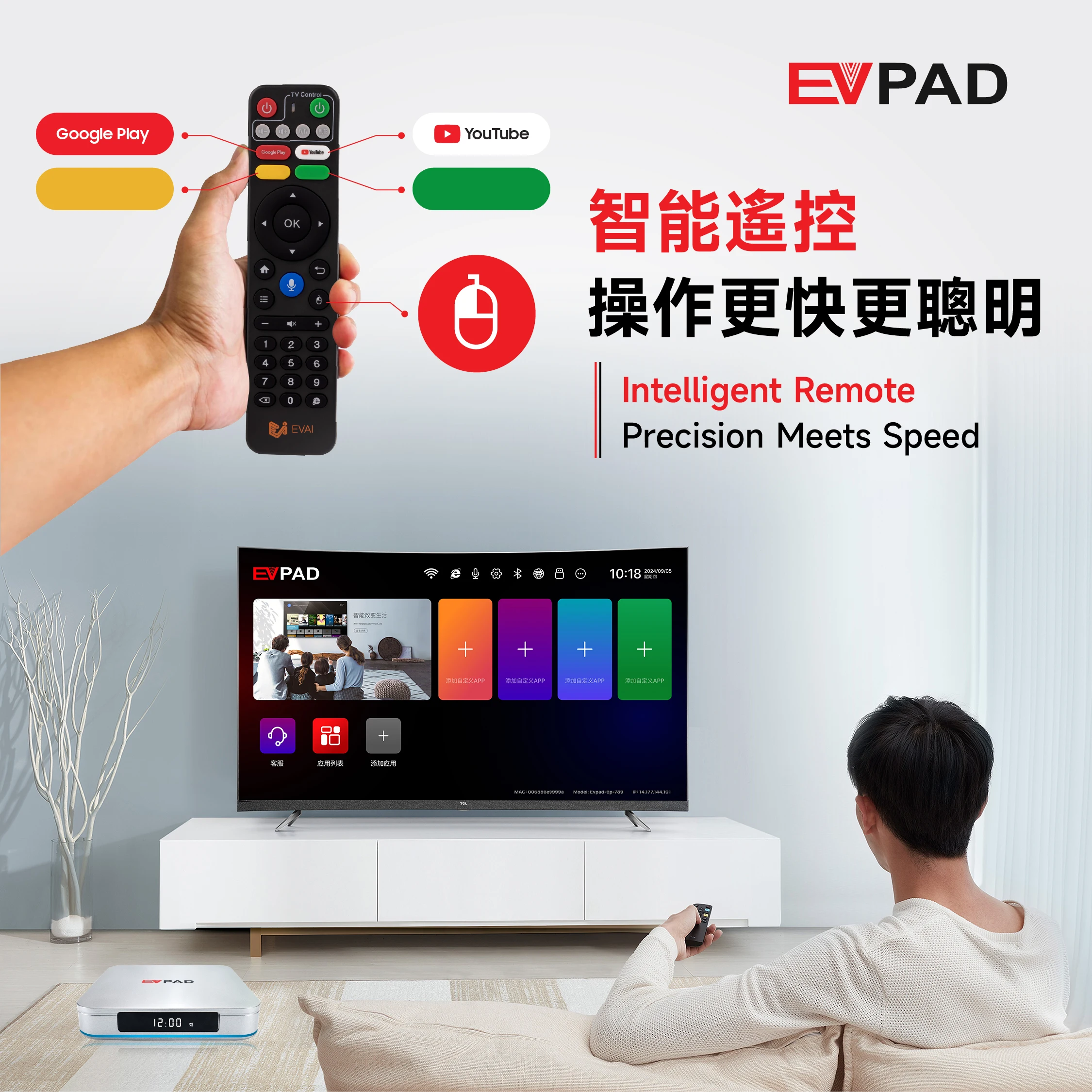 【Оригинал】Новейшая ТВ-приставка EVPAD 12P 2026 года, глобальная классическая версия, 64 ГБ, многофункциональная ТВ-приставка 8K Wifi6, популярна в Корее, Японии, США, Канаде, Великобритании, Австралии. (art.: 3920dcbeba88f) - 3920dcbeba88f