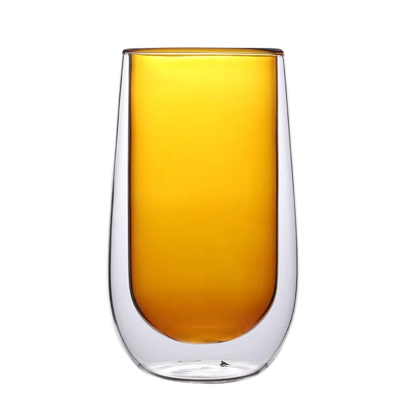 

Double-layer Glass Colored Mug High Borosilicate Coffee Cup Milk Cups Juice Mugs Beautiful Tea Cups Christmas Gift Glasses Set
