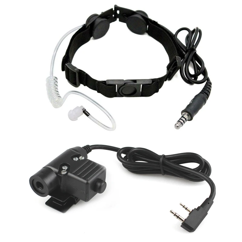 Z Tactical Throat Mic Z003 Air Tube Headset with U94 PTT for BaoFeng UV-5R 888S UV-82 TYT TH-UV8000D Retevis H777 Two Way Radio