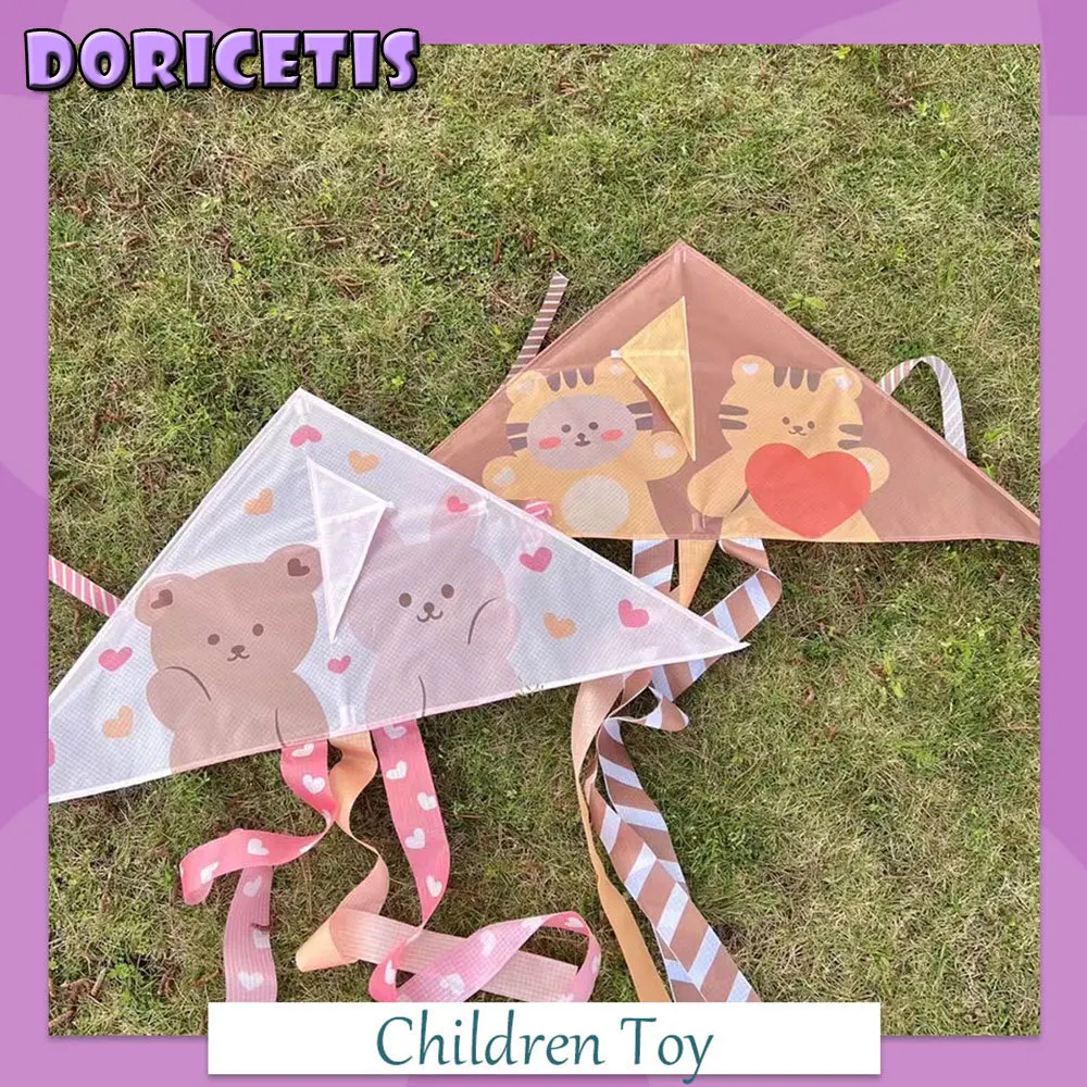 

Детские воздушные змеи, милый мультяшный медведь с линией кайта 30 метров, Семейная Игрушка «сделай сам» для поездок и отдыха на открытом воз...