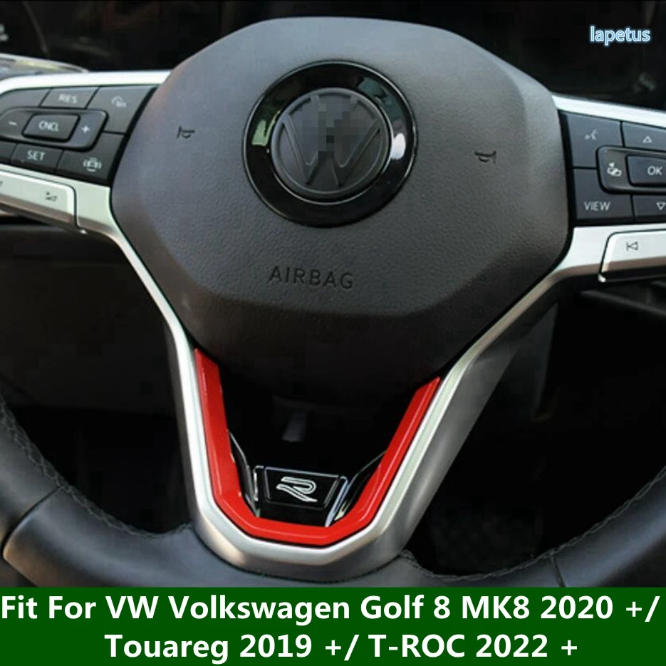 

Steering Wheel Strip Cover Trim Fit For VW Volkswagen Golf 8 MK8 2020 - 2022 / Touareg 2019 - 2022 / T-ROC 2022 2023 Accessories