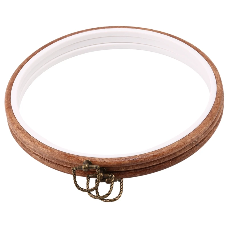 

HOT 3 Pieces 10 Inch 26Cm Embroidery Ring Cross Stitch No Slip Hoops Set Imitated Wood Display Frame Circle Embroidery Kits