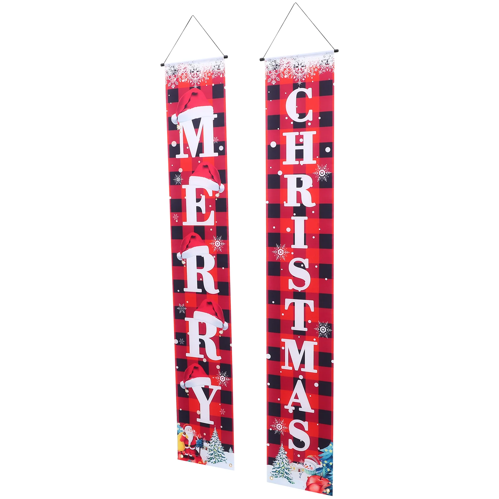 

Sign Xmas Christmas Banner Door Decor Wall Decorations Couplet Holiday Hanging Flag Yard