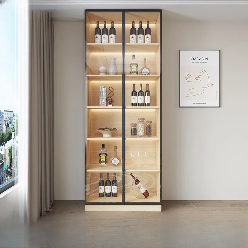 Шкаф для хранения офиса гостиной Curio боковая аркадная витрина из массива дерева