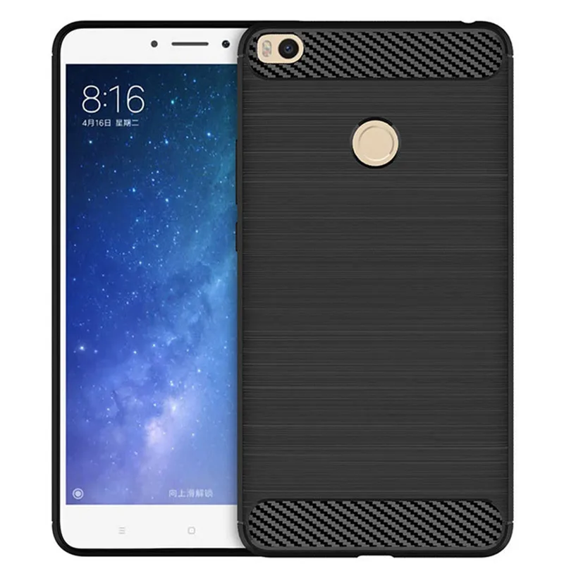 Роскошный мягкий углеродный чехол для Xiaomi Max 2 Mi Max 2, противоударный силиконовый чехол для xaomi Mi Max2, мягкая задняя крышка для телефона