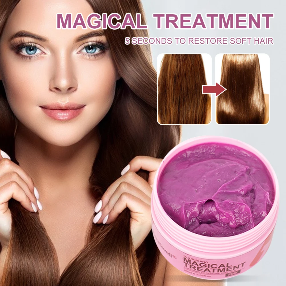 

60ml Hair Mask Deep Moisturizing Repairing Hair Treatment Anti-Frizz Repair Damaged Hair Restore Shiny Hair Care