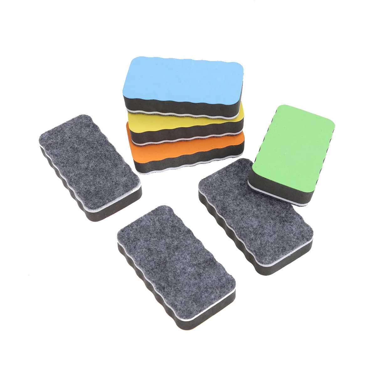 

8PCS Magnetic White Board Black Board Eraser for Home School and Office (Random Color)