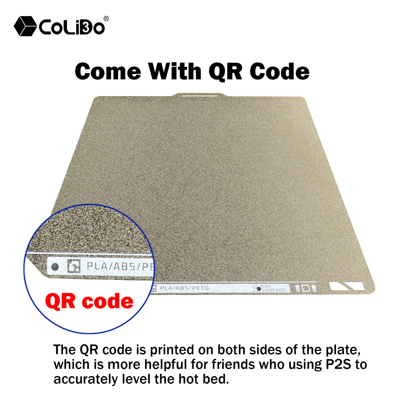 Фото Пластина для 3D-печати Bambu Lab X2D/P2S PEI с QR-кодом, гибкая съемная стальная пластина 257x257 мм для Bambu A1/P1/X1 №1
