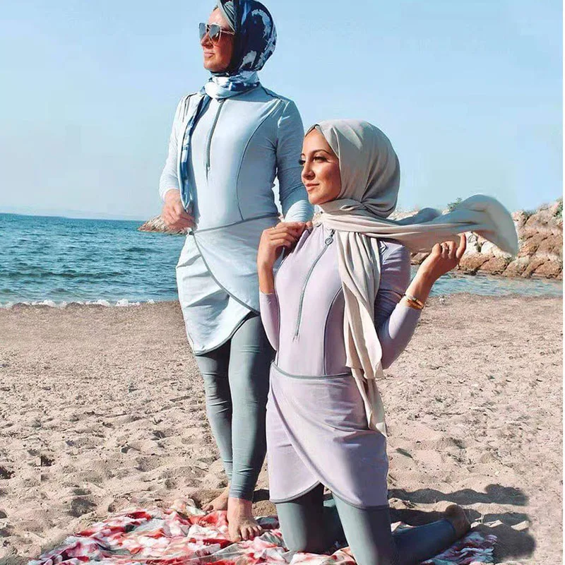 Muslim Swimwear Hijab Modest Swimsuit Women Swimming Suit Islamic Long Sleeve Cover Ups Burkini Hijabs For Woman Bathing Swim