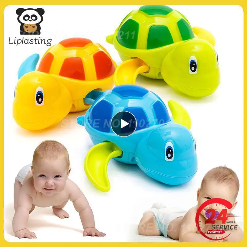 

1~8PCS Bath Toys Turtle Dolphin Baby Shower Baby Wind Up Swim Play Toy Swimming Pool Accessories Baby Play In Water Random Color