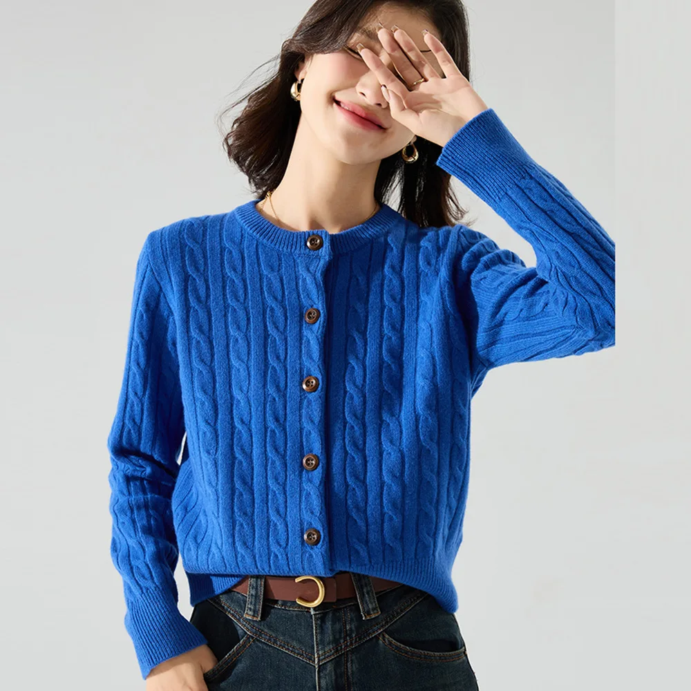 Женский свитер из 100% кашемира уютный самый теплый топ женские свитера с круглым