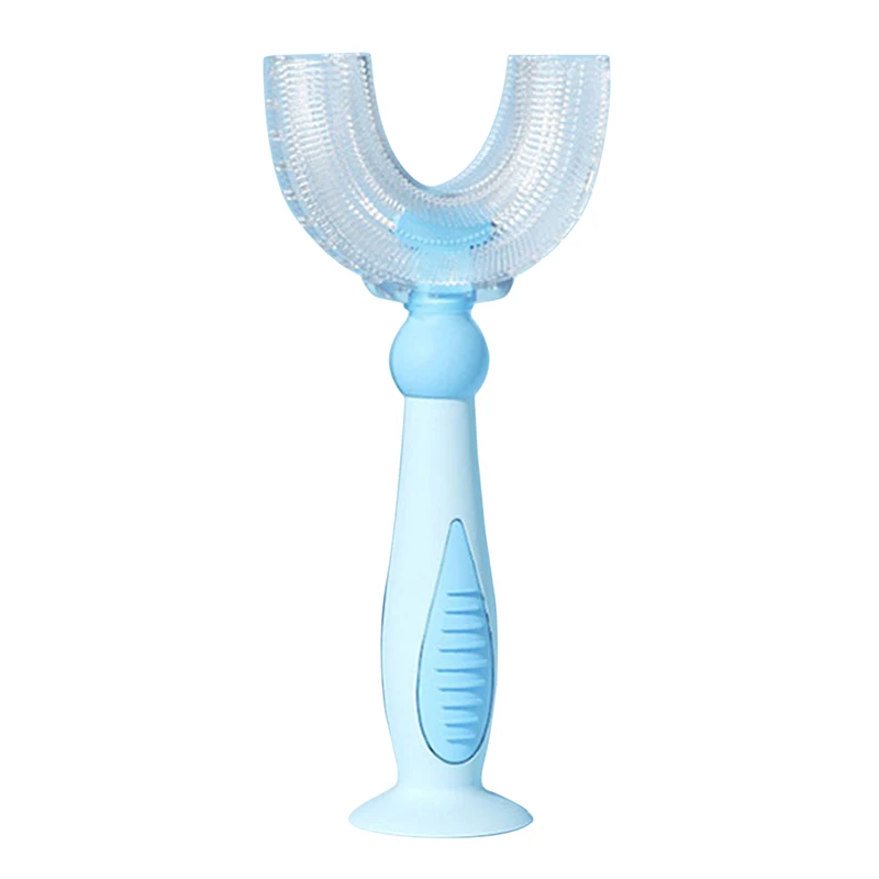 

Kids Toothbrush Infant Toothbrush With Handle Silicone Oral Care Cleaning Brush For Toddlers Ages 6-12 U-Shape